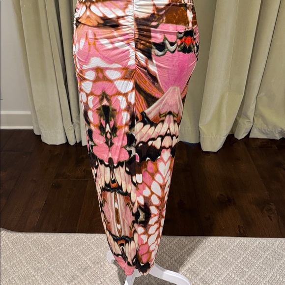 h:ours - Women’s Inez Midi Dress - Pink Butterfly - Size: Small - Picture 6 of 7